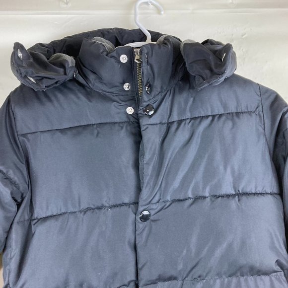 Gap Kids Boys Sz M Black Hooded Winter Quilted Puffer Ski Jacket - Picture 2 of 10